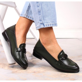 Zapatos de tacón bajo mujer verdes Vinceza 10904 4