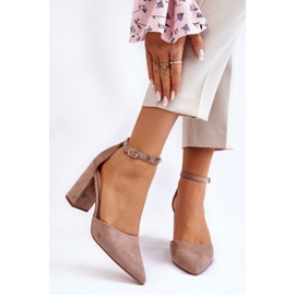 Zapatos de tacón de ante beige oscuro Lexie 1