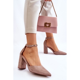 Zapatos de tacón de ante beige oscuro Lexie 3