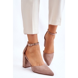 Zapatos de tacón de ante beige oscuro Lexie 5