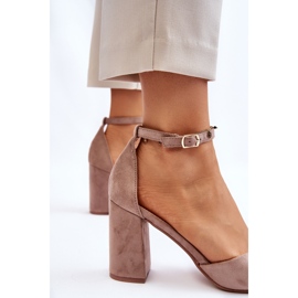 Zapatos de tacón de ante beige oscuro Lexie 6
