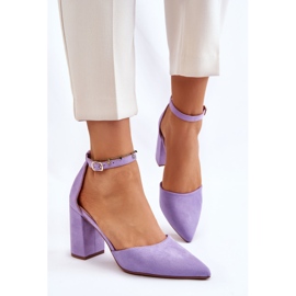 Zapatos de tacón de ante morado Lexie violeta 3