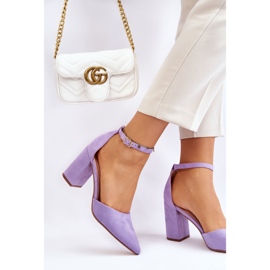 Zapatos de tacón de ante morado Lexie violeta 4