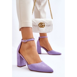 Zapatos de tacón de ante morado Lexie violeta 5