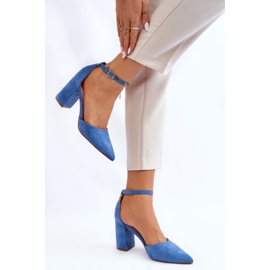 Zapatos de tacón de ante azul Lexie 2