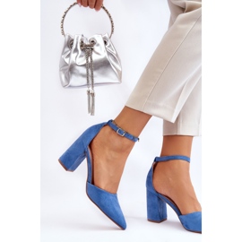 Zapatos de tacón de ante azul Lexie 3