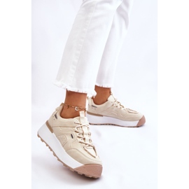 PS1 Deportivas Mujer Plataforma Beige Claro Dakari 3