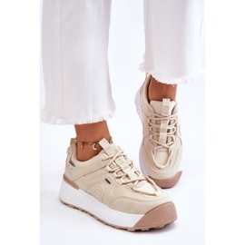 PS1 Deportivas Mujer Plataforma Beige Claro Dakari 5