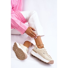 PS1 Deportivas Mujer Plataforma Beige Claro Dakari 9