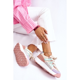 PS1 Deportivas Mujer Ante Plataforma Beige Rosa Rohan rosado 10