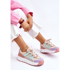 PS1 Deportivas Mujer Ante Plataforma Beige Rosa Rohan rosado 11