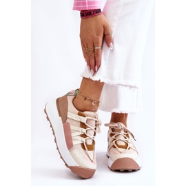 PS1 Deportivas Mujer Ante Plataforma Beige-Marrón Rohan 3