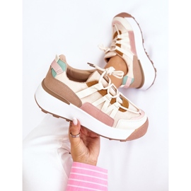 PS1 Deportivas Mujer Ante Plataforma Beige-Marrón Rohan 2