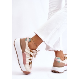 PS1 Deportivas Mujer Ante Plataforma Beige-Marrón Rohan 8