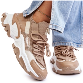 PS1 Zapatillas Mujer Calcetín Slip-on Beige Oscuro Keaton 11