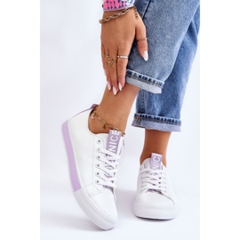 Zapatillas Clásicas Mujer Blanco-Morado Ville 2
