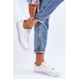 Zapatillas Clásicas Mujer Blanco-Morado Ville 3