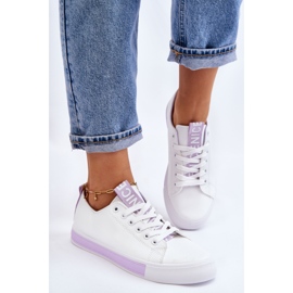 Zapatillas Clásicas Mujer Blanco-Morado Ville 5