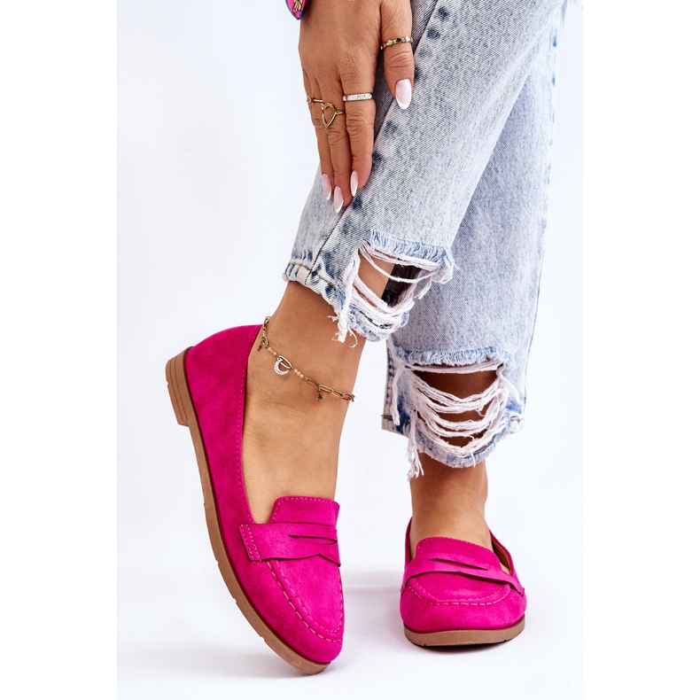 PS1 Mocasines Mujer Comodos Ante Fucsia Lucca rosa 1
