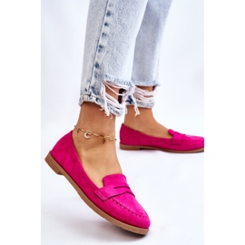 PS1 Mocasines Mujer Comodos Ante Fucsia Lucca rosa 2