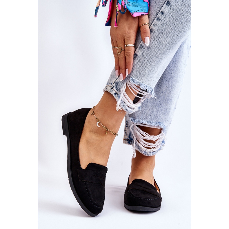 Mocasines Mujer Comodos Ante Negro Lucca 1