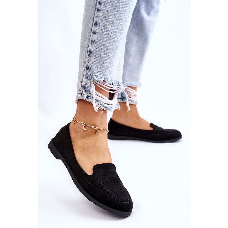 Mocasines Mujer Comodos Ante Negro Lucca 2