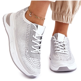 PS1 Deportivas Mujer Con Circonitas Blanco Raiden gris 11