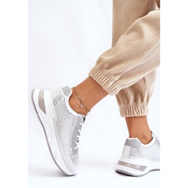 PS1 Deportivas Mujer Con Circonitas Blanco Raiden gris 6