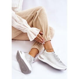 PS1 Deportivas Mujer Con Circonitas Blanco Raiden gris 8