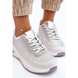 PS1 Deportivas Mujer Con Circonitas Blanco Raiden gris 5