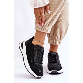 Zapatillas Mujer Con Circonitas Negras Raiden negro 2
