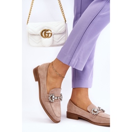 PS1 Mocasines Elegantes Ante Beige Oscuro Aliya 3