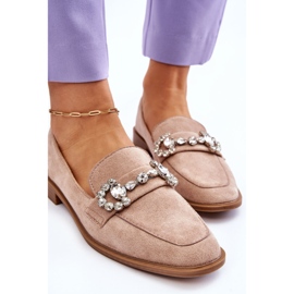 PS1 Mocasines Elegantes Ante Beige Oscuro Aliya 6