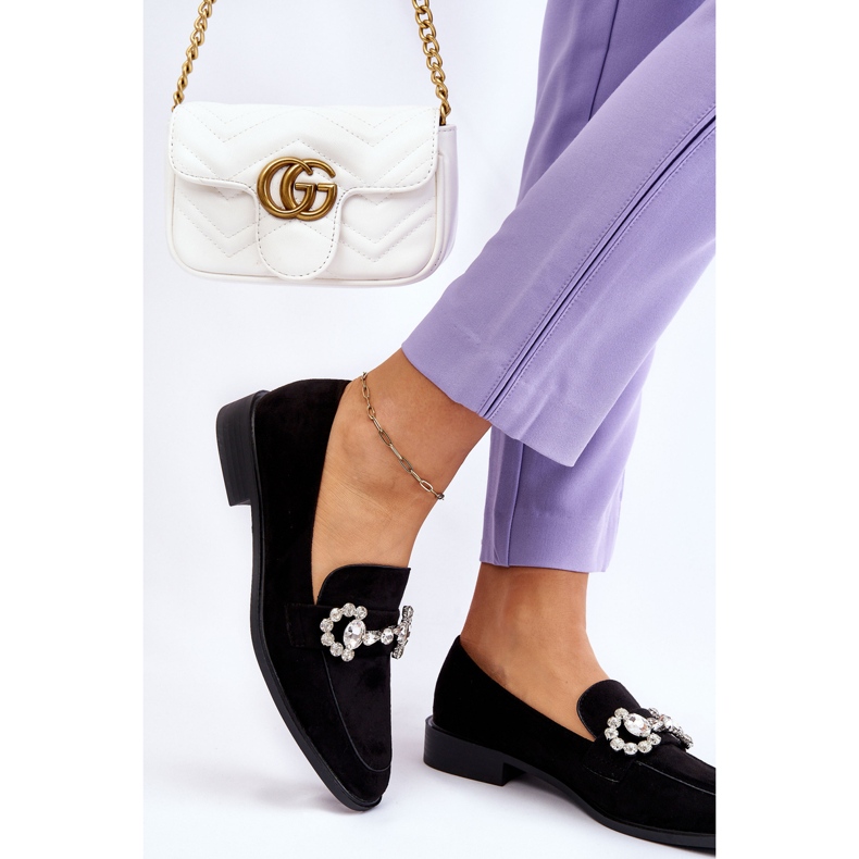 PS1 Mocasines Elegantes Ante Negro Aliya 2