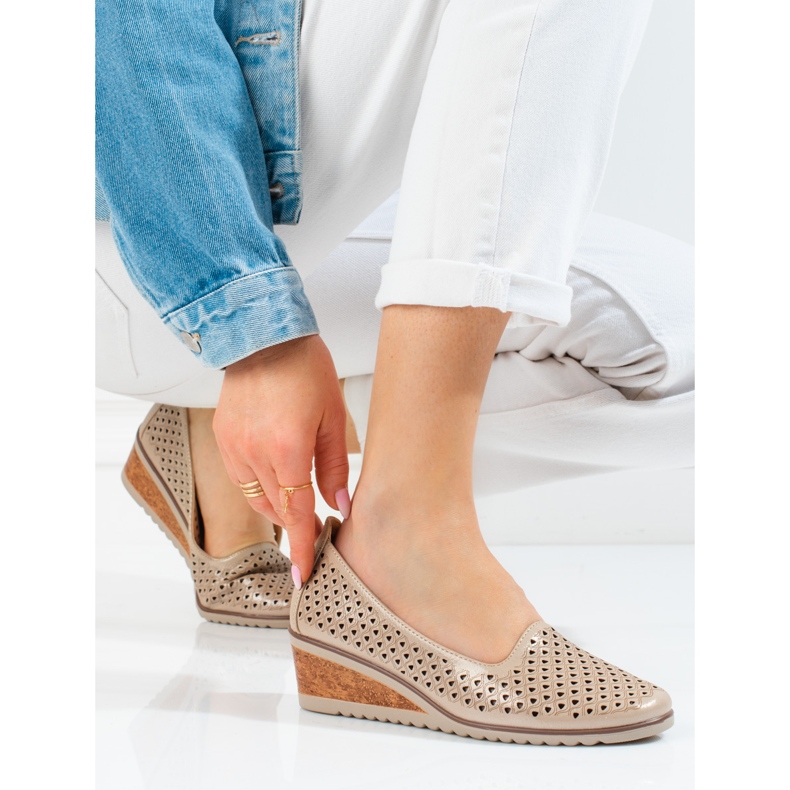 W. Potocki Zapatos de salón calados de mujer Potocki beige 2 W. Potocki Zapatos de salón calados de mujer Potocki beige 2