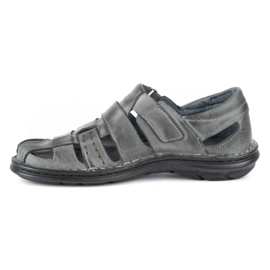 Olivier 467 Sandalias de hombre gris 1