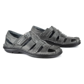 Olivier 467 Sandalias de hombre gris 3