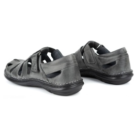 Olivier 467 Sandalias de hombre gris 4