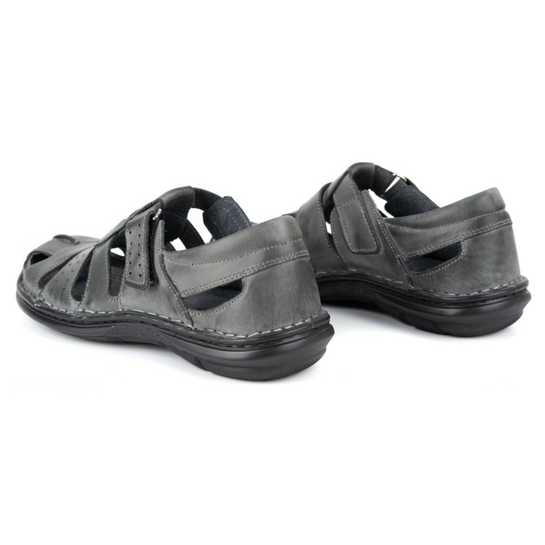 Olivier 467 Sandalias de hombre gris 4