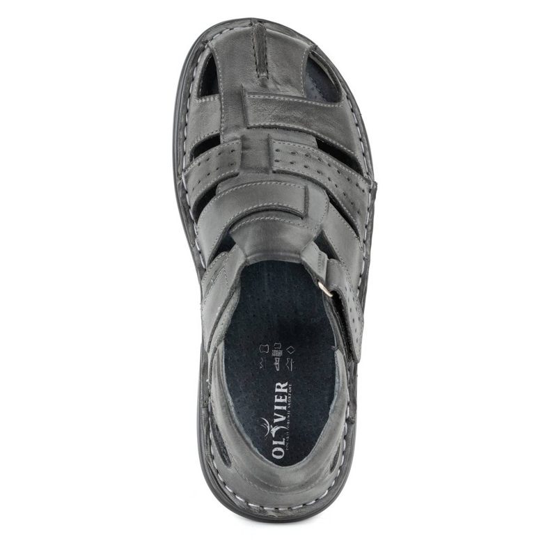 Olivier 467 Sandalias de hombre gris 5