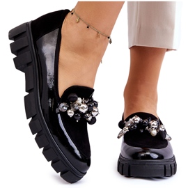 Mocasines Mujer Con Plataforma Laura Messi 2392 Negro 12