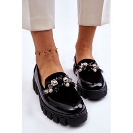 Mocasines Mujer Con Plataforma Laura Messi 2392 Negro 8