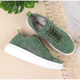 Zapatos de mujer con cordones en la plataforma verde Artiker 50C1119 3