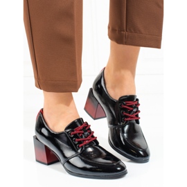 W. Potocki Zapatos mujer con cordones Potocki negro 1