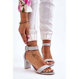 PS1 Sandalias brillantes en tacones altos plata maxim 1 PS1 Sandalias brillantes en tacones altos plata maxim 1