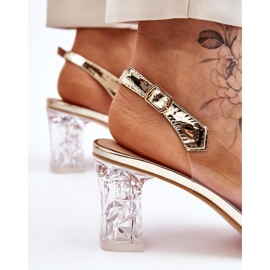 S.Barski Sandalias de moda con cuentas doradas de Terrance dorado 6