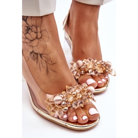 S.Barski Sandalias de moda con cuentas doradas de Terrance dorado 5
