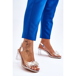 S.Barski Sandalias De Moda Con Abalorios Plata Terrance 3