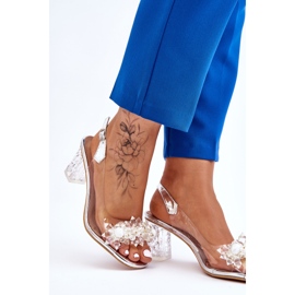 S.Barski Sandalias De Moda Con Abalorios Plata Terrance 4