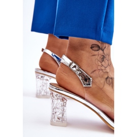 S.Barski Sandalias De Moda Con Abalorios Plata Terrance 7